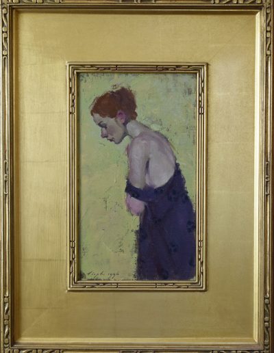 MalcomLiepke, Purple Dress, 14x8, oil on canvas, $14000