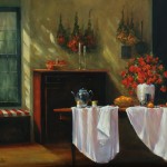 Barbara Applegate - "Afternoon Tea", 14x18, 3300