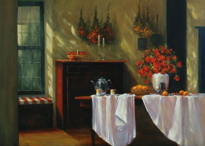 Barbara Applegate - "Afternoon Tea", 14x18, 3300