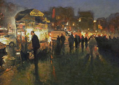 Michael Budden - "Selling The Sizzle, NYC", 12x16, 2000