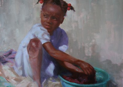 Sharon Grubbs - "Wash Day in Haiti", 16x20, price 650