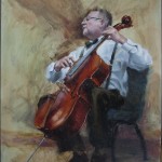 Taaron Parsons - "Cellist", 20x16, $1000
