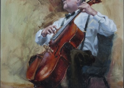 Taaron Parsons - "Cellist", 20x16, $1000