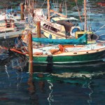 Yan Sun - "Boats at the Harbor", 24x36, $3600