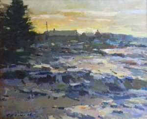 Charles Movalli - Sunset, 20x24, acrylic, 4500