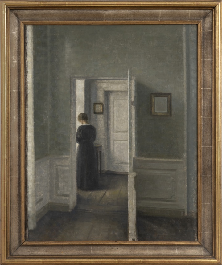 Hammershoi - "Interior with a Woman Standing"
